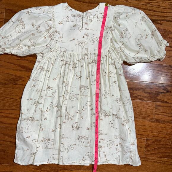 Rylee + Cru Girls Jolene Linen Blend Safari Toile Dress Size 6-7Y - Picture 13 of 13